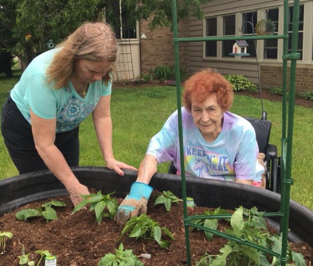 white lake memory care gardening amenity