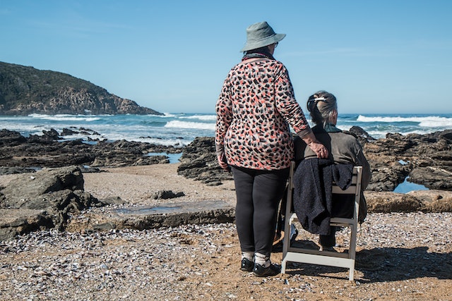 Elderly Women at the Beach